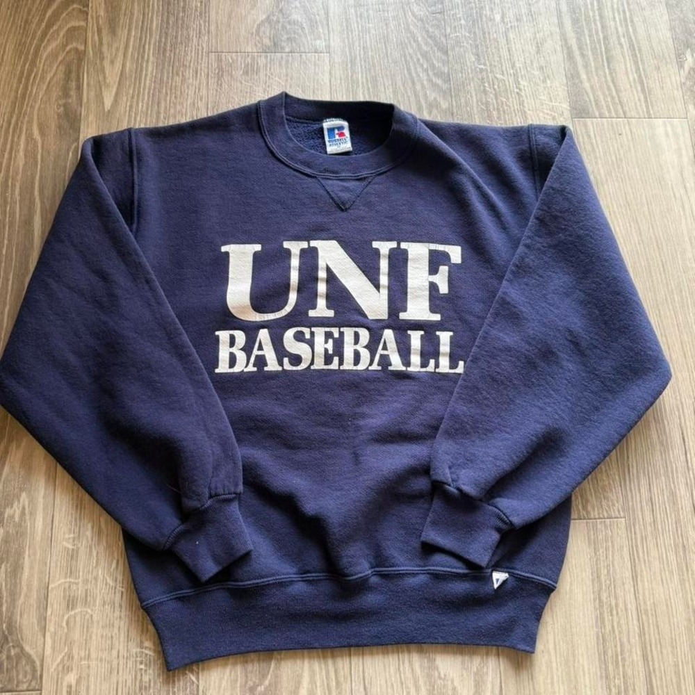 intage UNF Sweatshirt Mens Medium Navy 90s Russell Athletic Pullover Crewneck